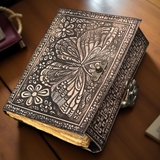 A5 Butterfly Leather Journal / 220 Pages