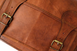 17'' Leather Satchel Briefcase | Big Front Pocket