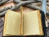 A5 Antique Triple Moon Goddess Leather Journal | 4 Stone Options