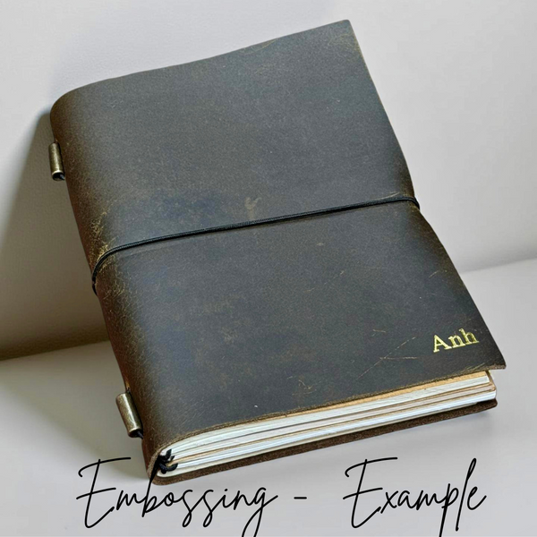 A5 Refillable Leather Journal | 2 Colors- Rustic Tan/ Dark Brown