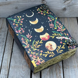 12"x8" Moon Phase -Leather Journal | 360 Vintage Pages (New)