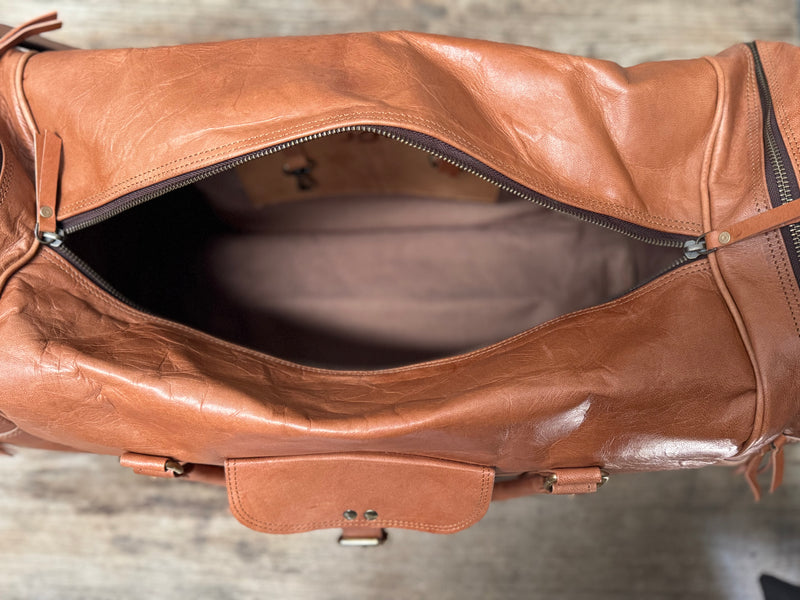 Weekender 25'' Leather Duffle Bag | New