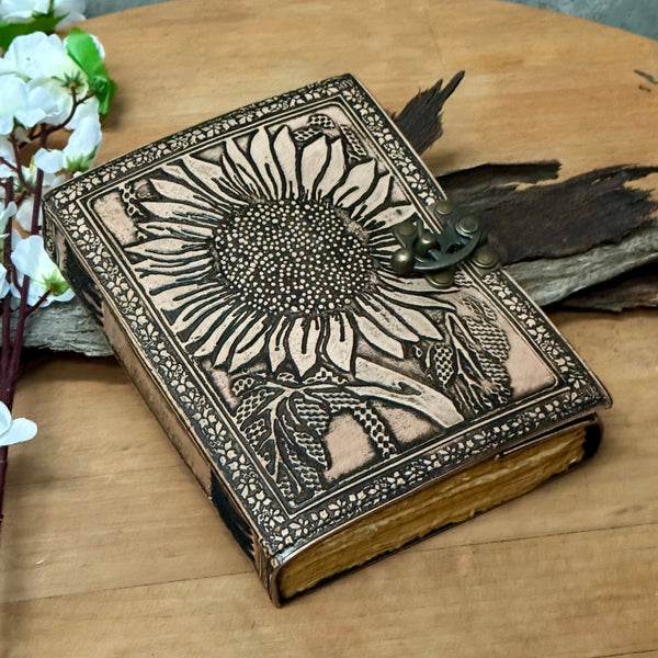 A5 Sunflower Leather Journal | 240 Pages