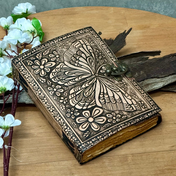 A5 Butterfly Leather Journal | 220 Pages
