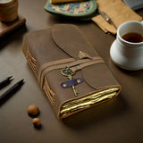 A5 Key Leather Journal | 240 Antique Pages