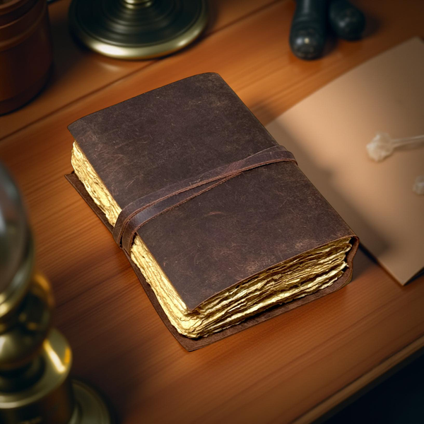 A5 Vintage Leather Journal | 240 Antique Pages