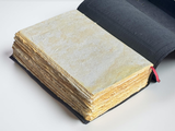 10" Black Triple Moon Goddess Leather Journal | 4 Stone Options