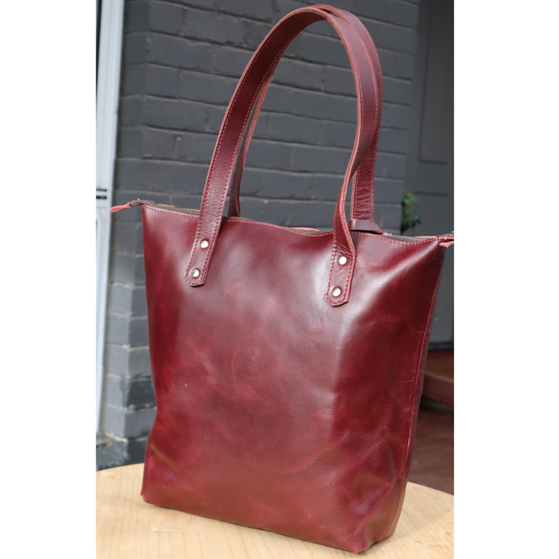 Personalised Leather Tote Bag | 16" Large Size  | Spacious & Durable | Full Grain Buffalo Leather