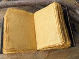 Brown Triple Moon Leather Journal | 5 Stone Choices