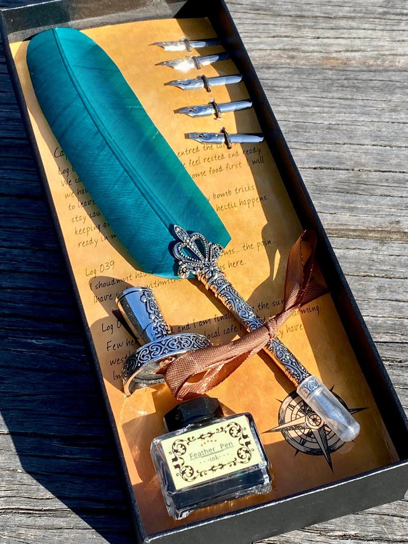 Caligraphy Ink Pen Set |  Feathers Pen - Japanese Ink
