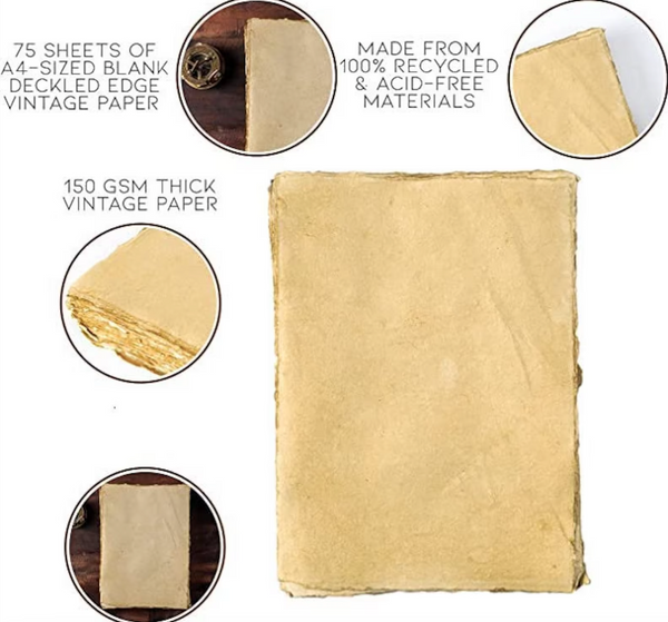 A4 Vintage Paper | 75 sheets | Leakproof